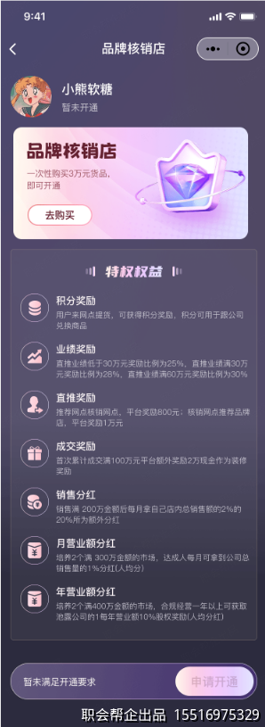 品牌核销店权益
